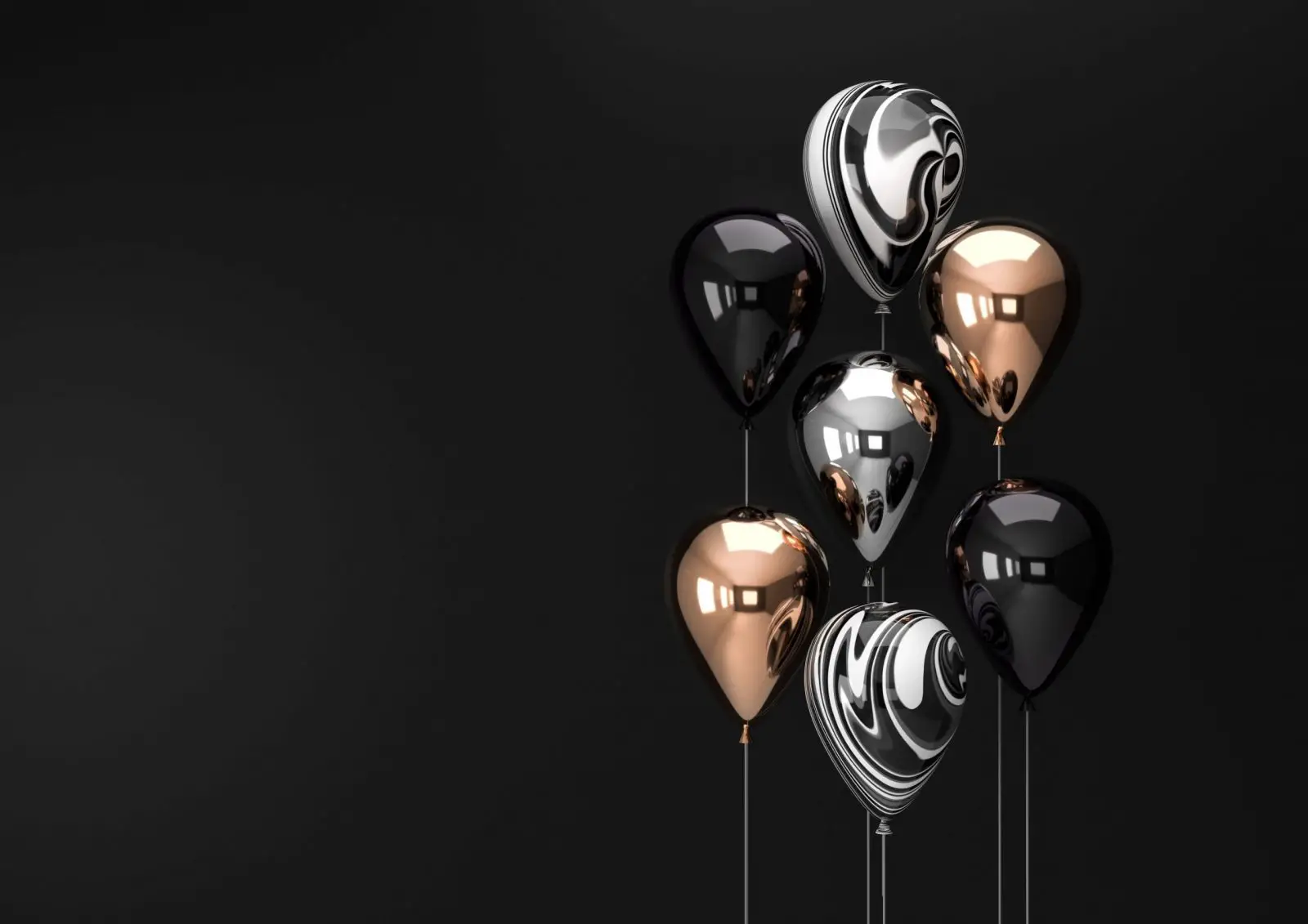3d visual balloons black aalofts design scaled