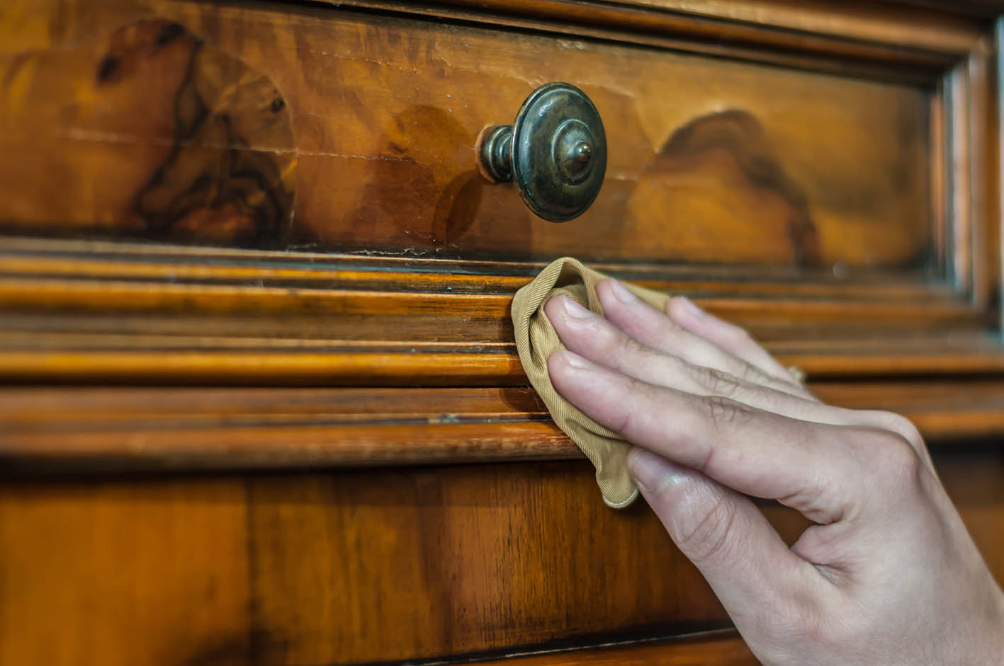 Polishing Upcycling Antique Furniture