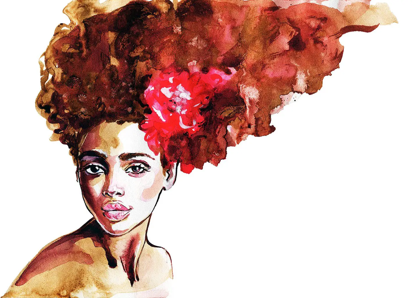 Black Woman Beauty Illustration